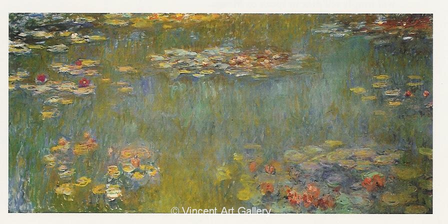 A553, MONET, Green Reflections on the Water-Lily Pond 001
